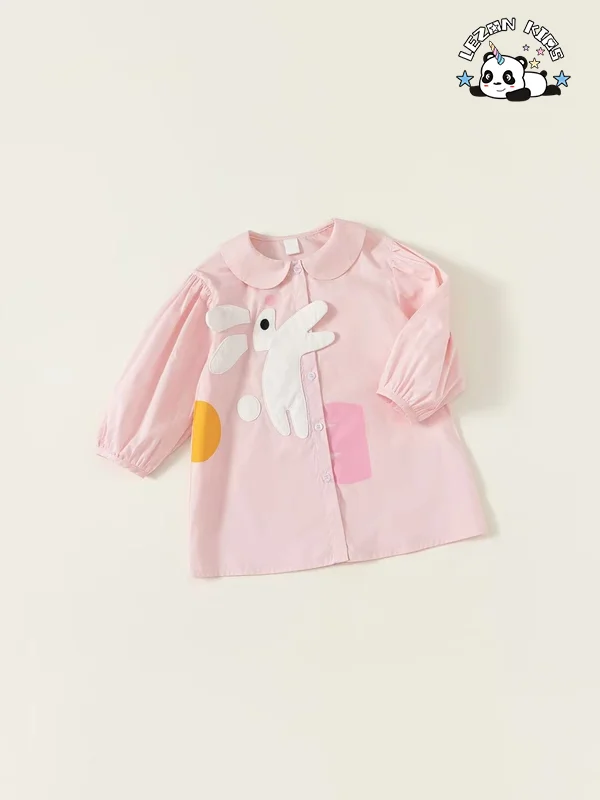 LEZONKIDS - Explosive New Product Sweet Latest Design Long Sleeve Frocks Rabbit Pattern Girls Dresses